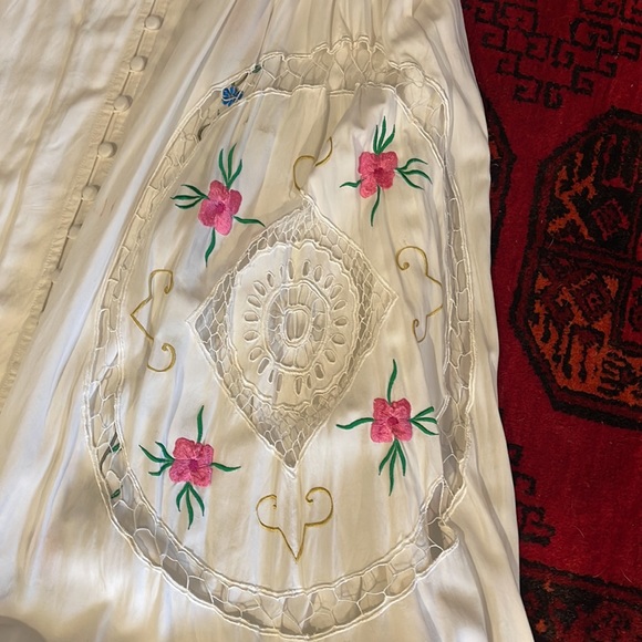 FILLYBOO CONVERTIBLE MAXI DRESS SKIRT BNWT!! Floral embroidery Boho - Picture 12 of 14